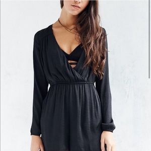 Urban outfitters black long sleeve romper